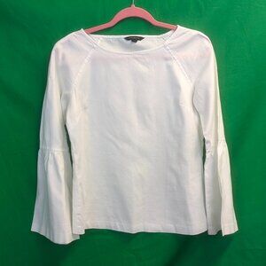 Banana Republic White Boho Blouse Size Small